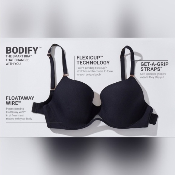 Soma NWT Bodify Perfect Coverage Bra 40DDD Black T-Shirt Underwire Adjustable - Picture 3 of 16